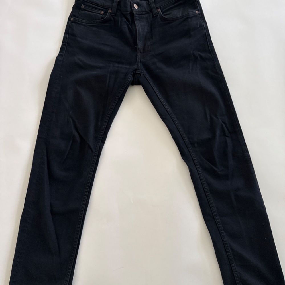 Nudie Jeans Lean Dean Slim Tapered Jeans – Black Skies Wash – 30W, 30L